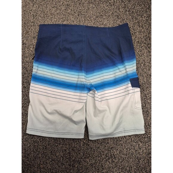 Goodfellow & Co Mens Blue Gradient Board Shorts W33 4-Way Stretch With Pocket & - Picture 6 of 6